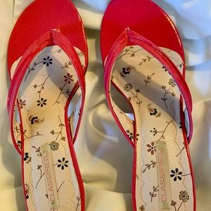 Hot Pink Patent Finish Classified Women's Size 10 Denny-H Sandals